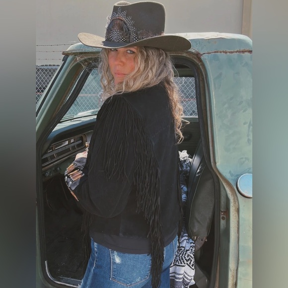 CRIPPLE CREEK WOMENS TRADITIONAL FRINGE LEATHER JACKET size S - Picture 5 of 14